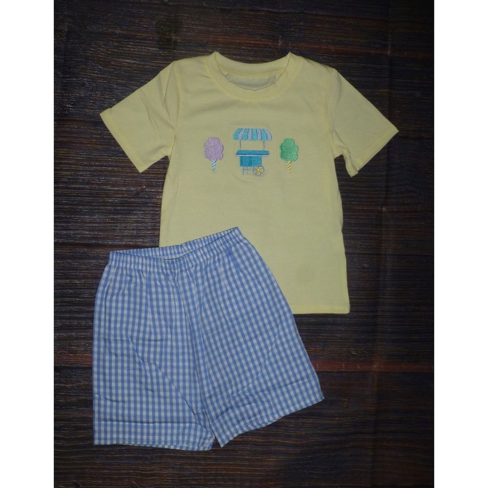 Boutique Cotton Candy Boys Shorts Outfit Set